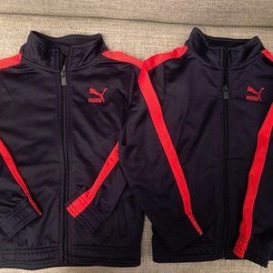2 Kids Puma Sweat Jackets & 1 Adidas Pants